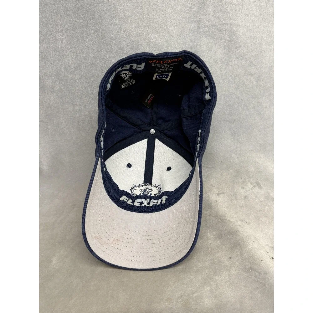 World Of Warcraft Alliance Flexfit Hat L-XL Blizzard JINX Navy Blue Logo Cap